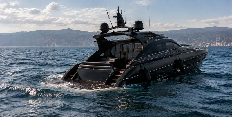 Yate navegando en mar abierto